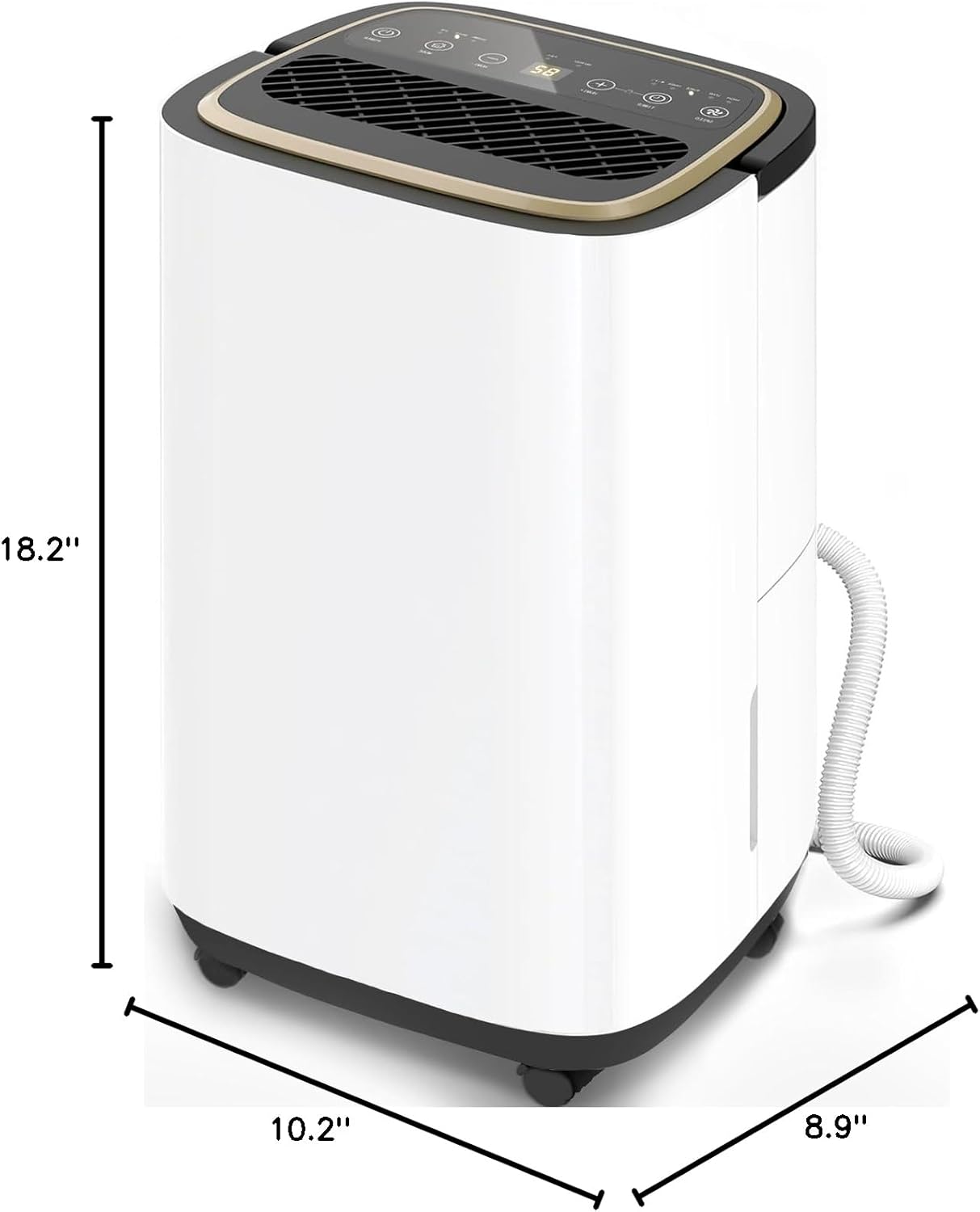 3000 Sq.Ft Dehumidifier for Basement with Drain Hose, 30 Pint Large Best Compressor Dehumidifiers for Home or Garage, Smart Humidity Control, 24H Timer & Child Lock, Ideal for Large Rooms, Garage