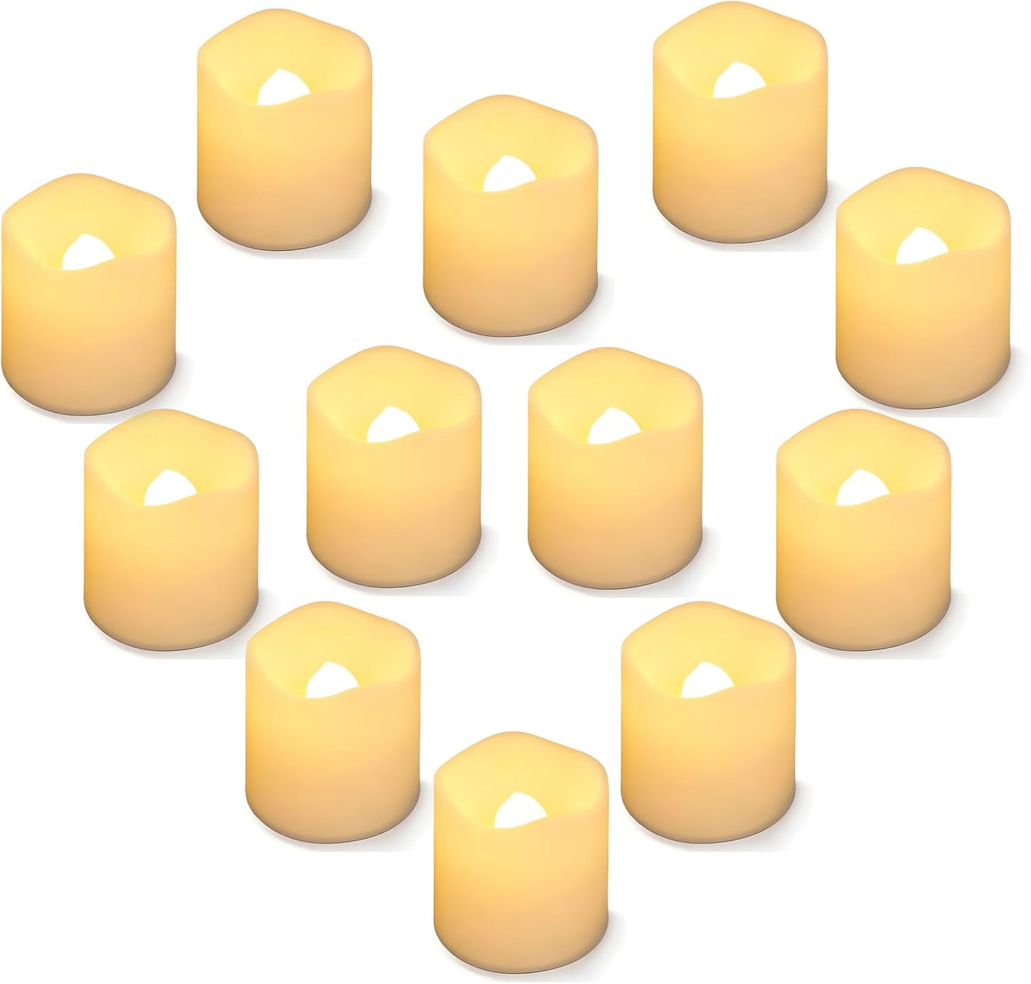 SHYMERY Flameless Votive Candles,50 Pack Flickering Electric Fake Battery Operated LED Candles,200+Hour Long Lasting LED Tea Lights for Wedding,Halloween,Christmas,Party and Holiday Decoration