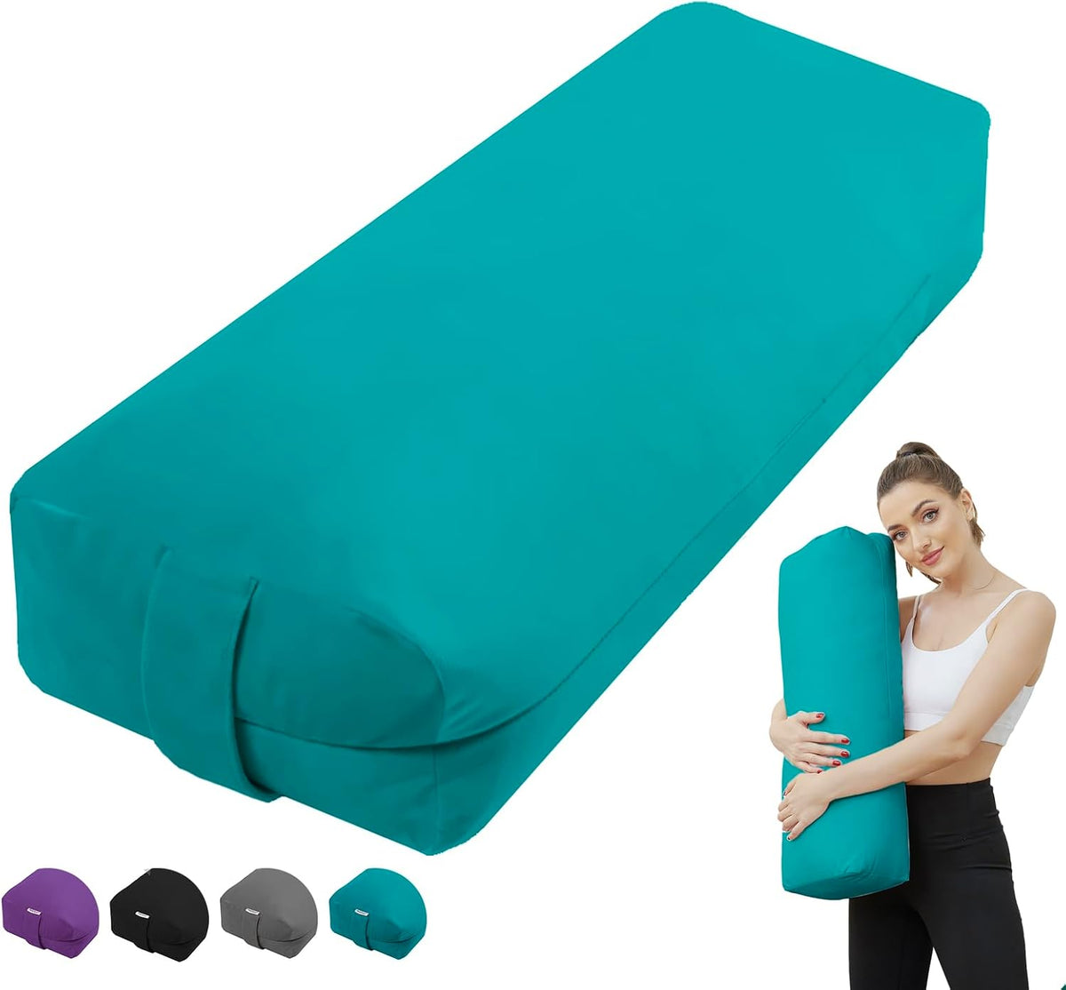 Rectangular Yoga Bolster Pillow for Restorative Yoga