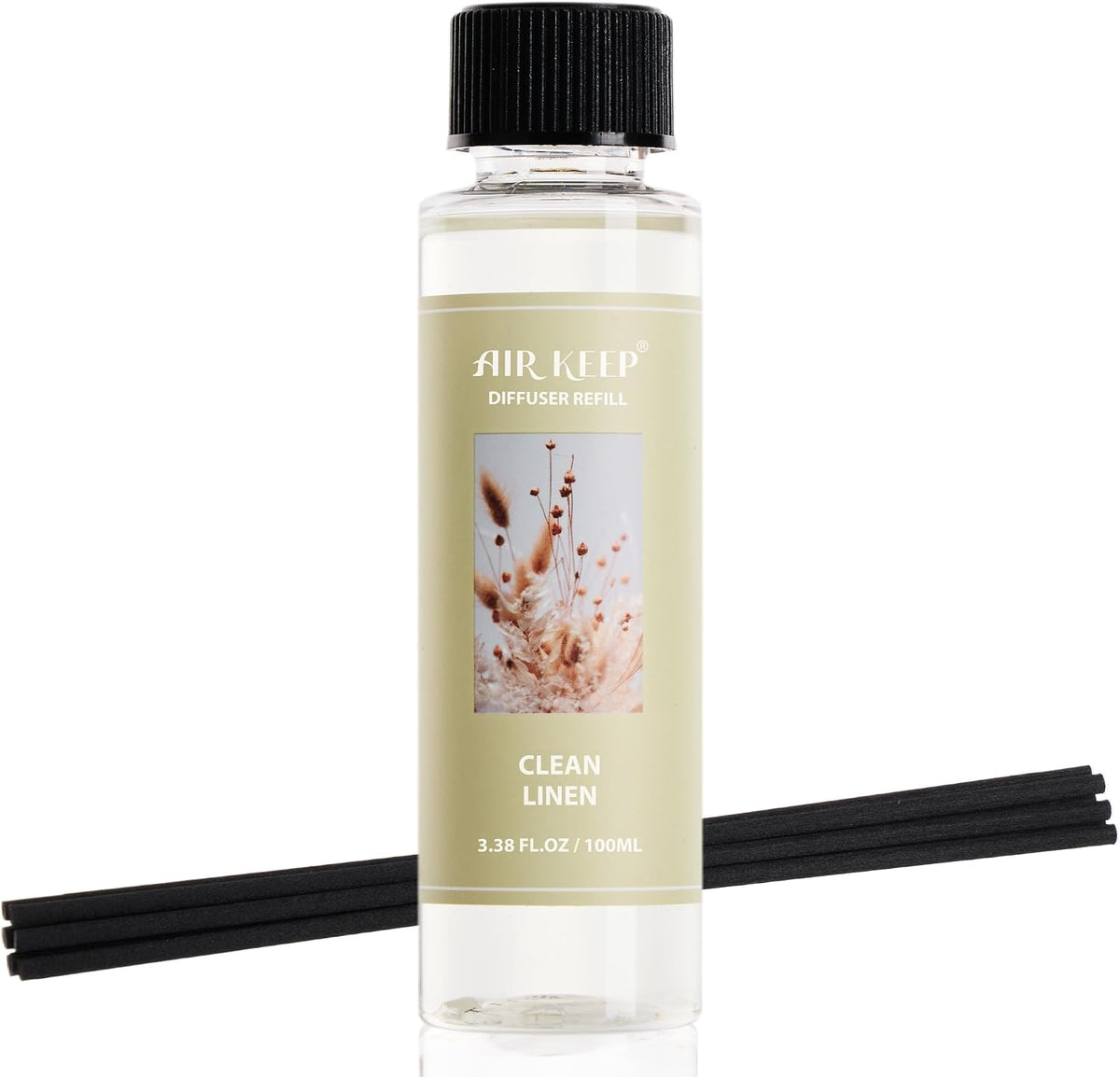 Airkeep Reed Diffuser Set,3.38 fl oz (100 ml) - Grapefruit Lemon Oil Diffusers with 8 Reed Sticks,Home Fragrance Reed Diffuser for Bathroom Shelf Decor