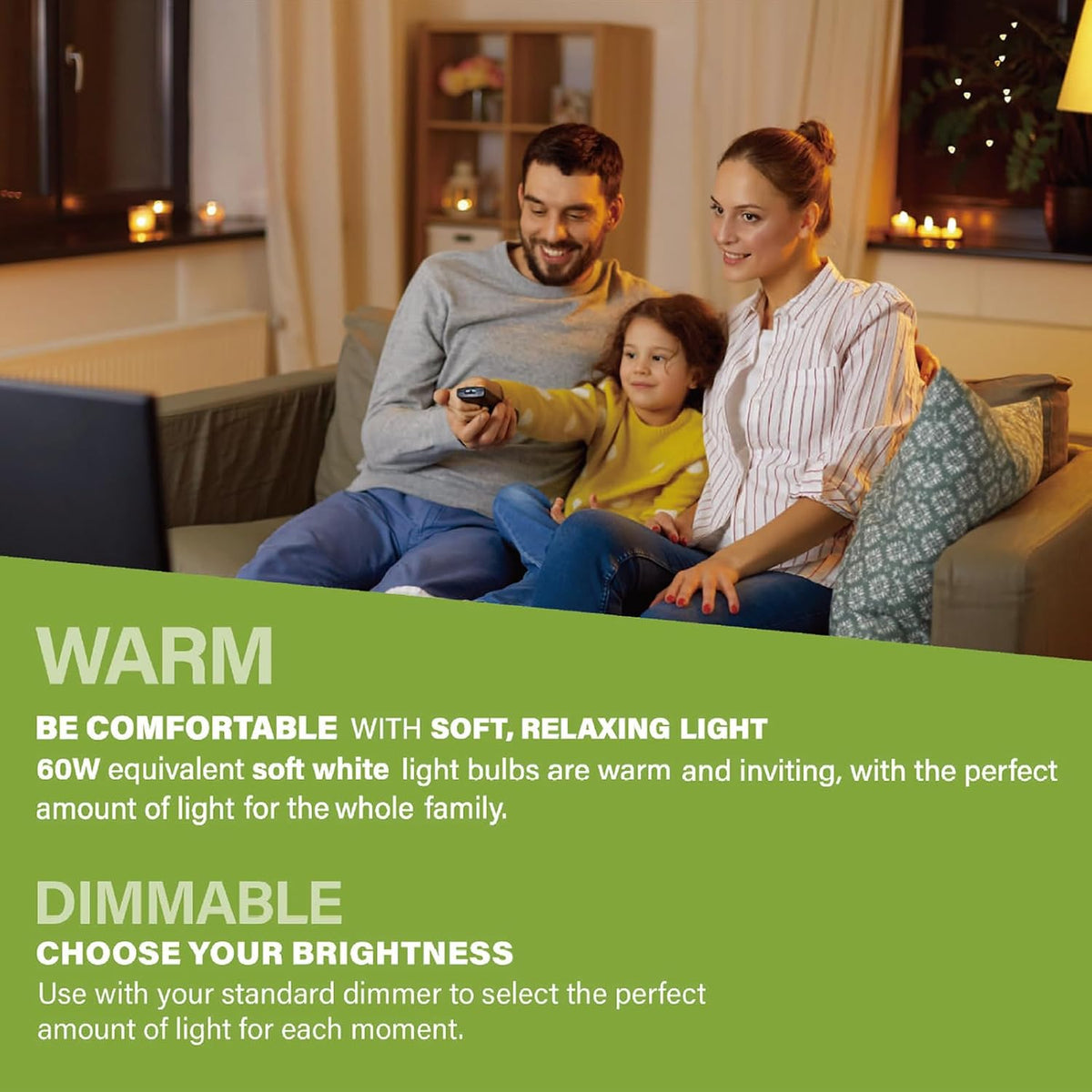 Sigalux EcoBright, T20 Compliant LED Light Bulbs 60 Watt Dimmable 2700K Warm Lightbulbs, Energy Efficient 8W Soft White A19 Standard Light Bulb E26,750 Lumens,10,000 Hour Lifetime,12 Packs