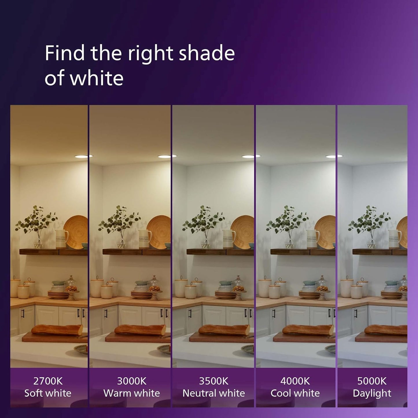 PHILIPS LED 60W A19 4-Pack Ultra Definition Soft White LED Light Bulbs (2700K) 800 Lumen (8W = 60W) Dimmable Clear Flicker-Free Light Bulbs