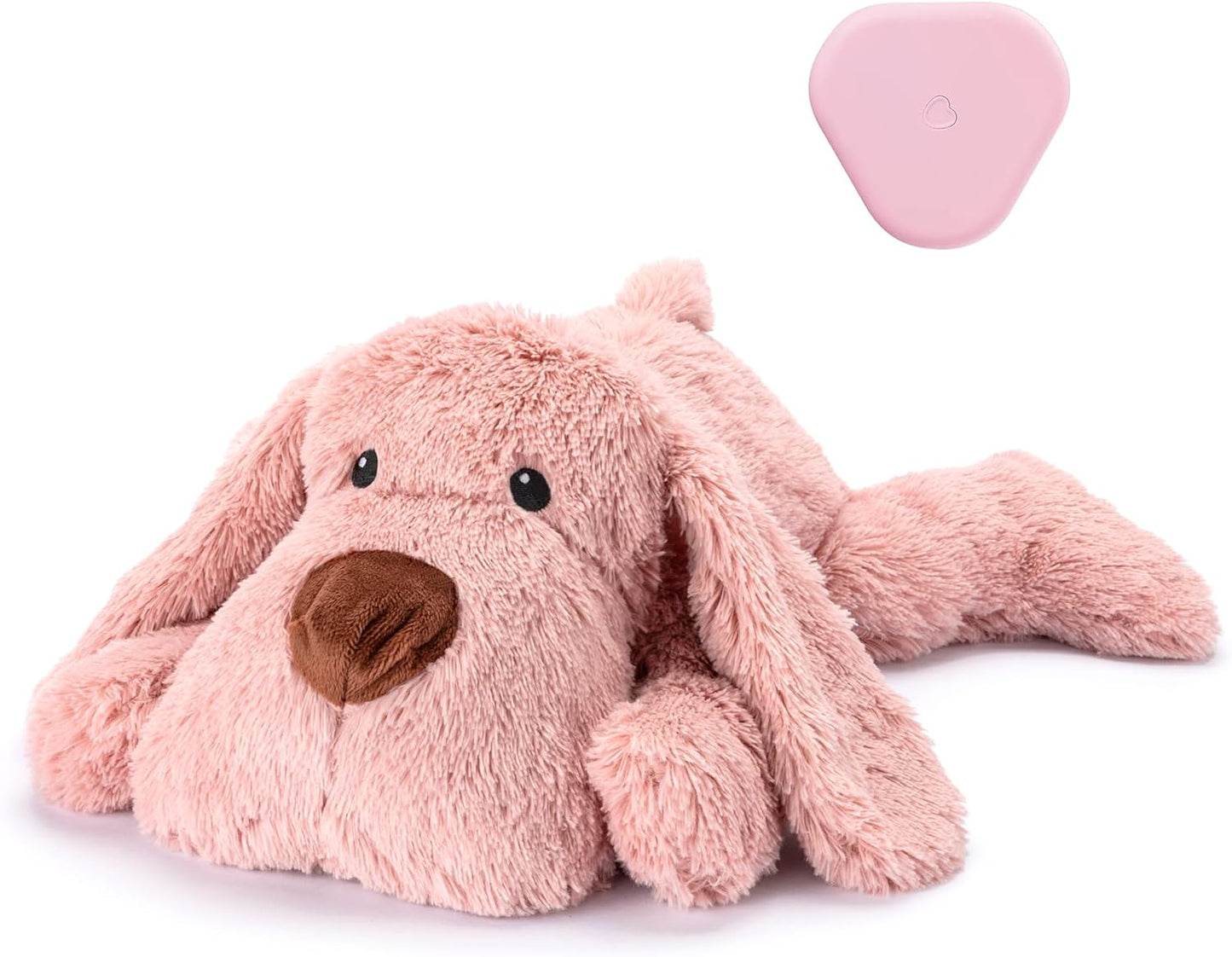 Moropaky Puppy Heartbeat Toy for Anxiety Relief Dog Behavioral aid Toy for Puppies Sleep Aid Separation Anxiety Soother Cuddle, Brown