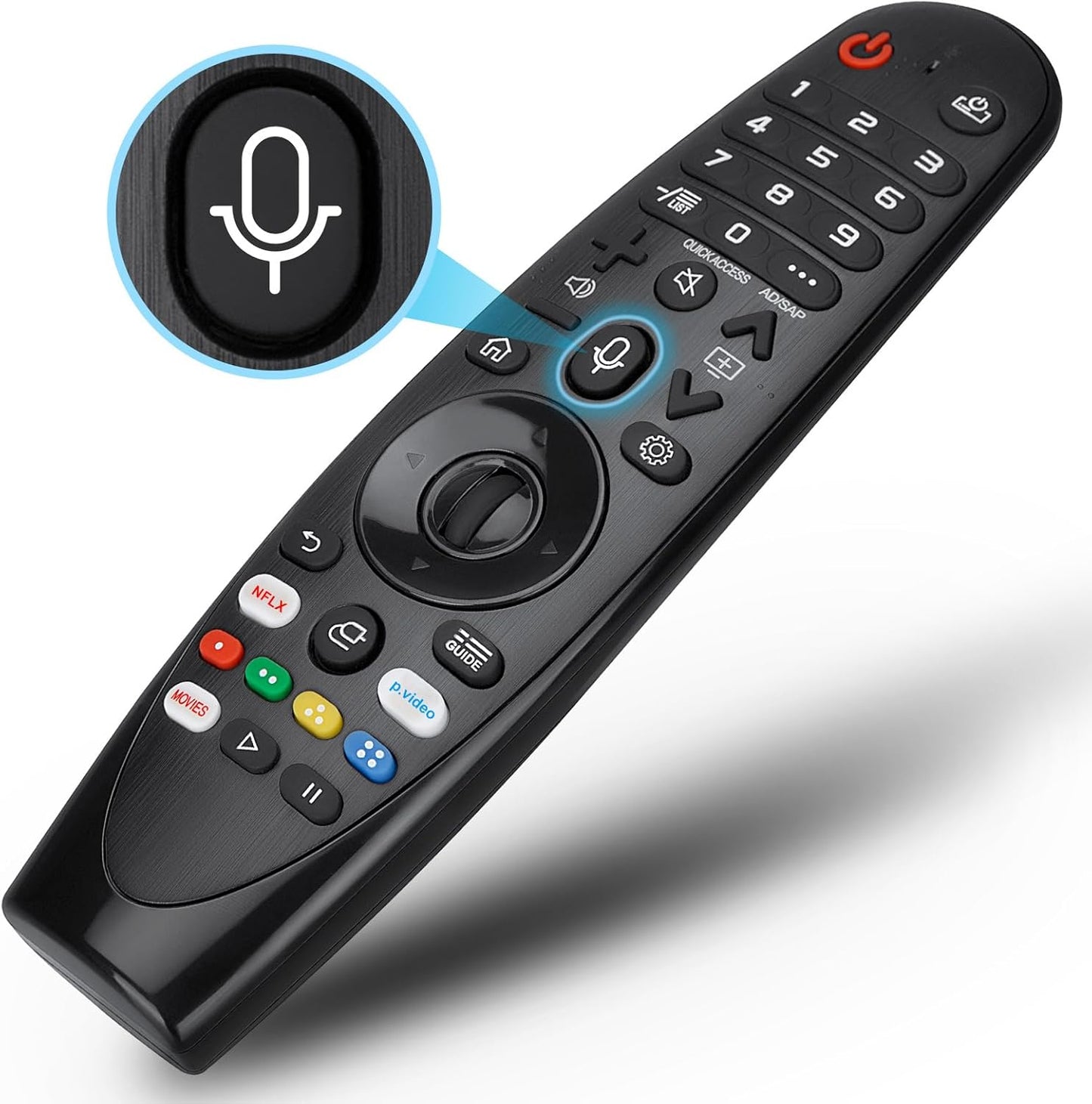 Voice Magic Remote for LG OLED QNED NanoCell Webos Smart TV Magic Remote Control Replacement AKB75855501 AN-MR20GA MR19BA MR21 MR22 MR23 MR24 GA GN GC MR18BA MR650A, with Pointer Function
