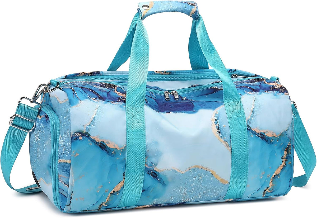 Octsky Sports Gym Bag Teens Dance Bag Gymnastics Bag Women Weekender Bag with Shoe Compartment and Wet Pocket