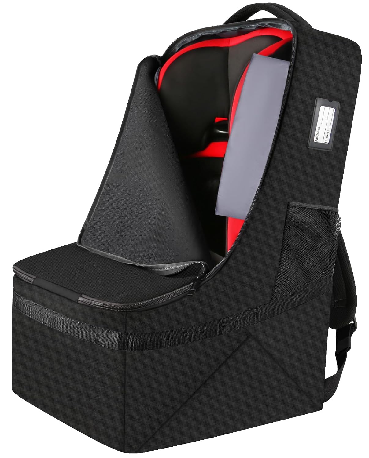 YOREPEK Padded Carseat Travel Bag, Car Seat Travel Cover Backpack with Shoulder Straps, Gate Check Car Seat Bag, Baby Airplane Travel Essentials