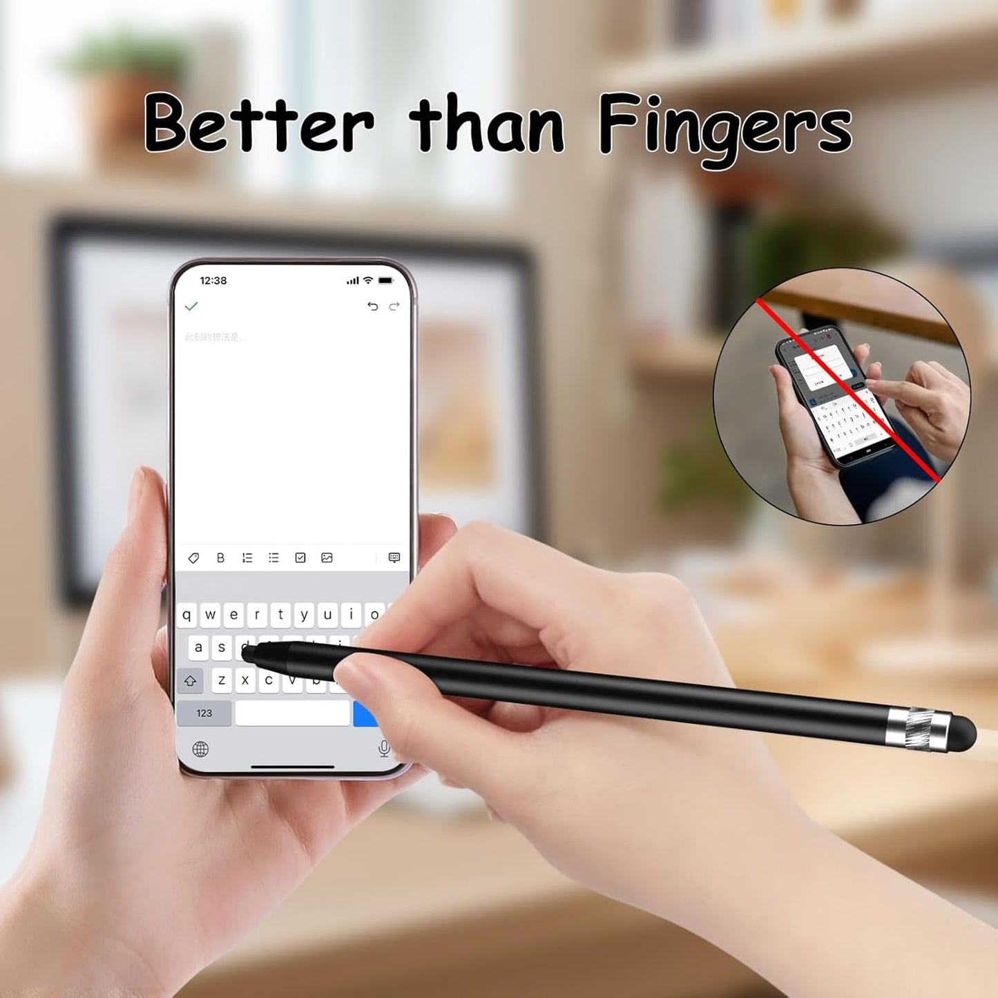 Stylus for Touch Screens, Digiroot 4-Pack Stylus Pens High Sensitivity & Precision Capacitive Stylus for iPhone/iPad Pro/Tablets/Samsung/Galaxy/PC