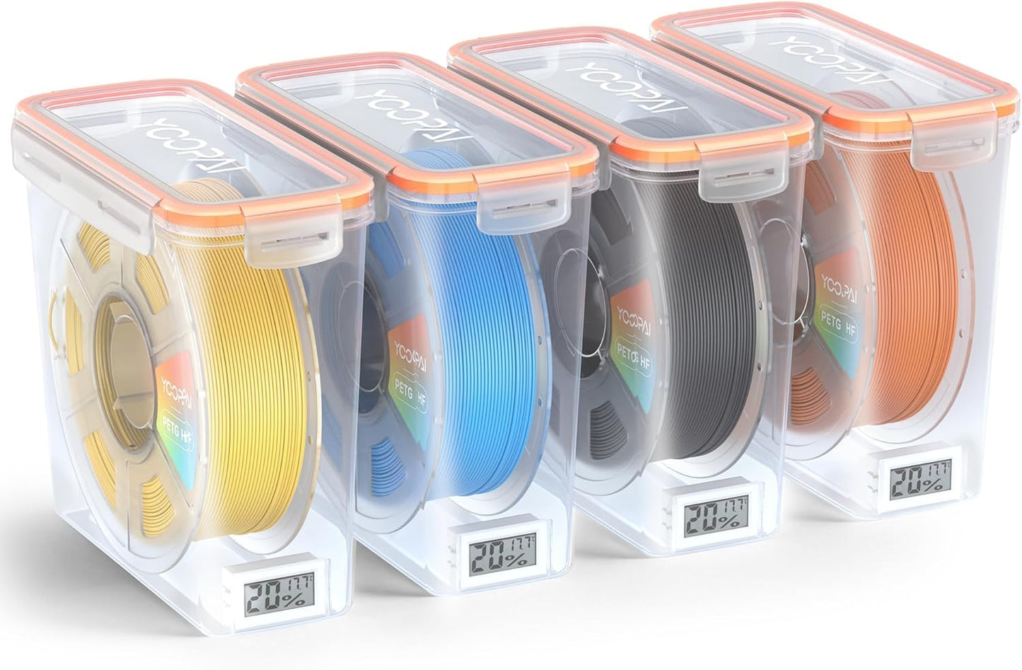 YOOPAI Pro Filament Storage Box with Temperature & Humidity Monitor, Airtight Filament Storage Container with Desiccant for 1KG 1.75mm PLA ABS PETG TPU, Single Spool 3D Printer Filament Storage Box(6)