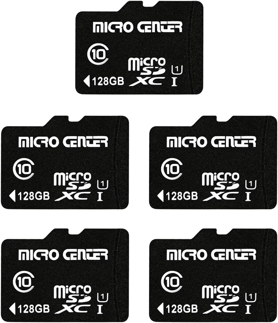 Micro Center 32GB Class 10 MicroSDHC Flash Memory Card with Adapter for Mobile Device Storage Phone, Tablet, Drone & Full HD Video Recording - 80MB/s UHS-I, C10, U1 (5 Pack)