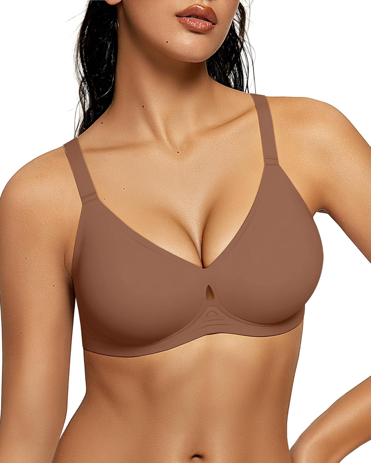 LetsJoli Wireless Bras for Women No Underwire Jelly Bras Seamless Push Up Full Coverage Bralettes Comfortable Everyday Bra