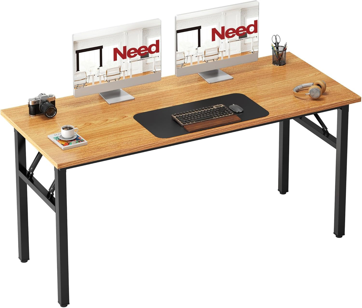 Need Small Desk, 31.5 x 15.7 Inches No Assembly Foldable Writing Table,Sturdy and Heavy Duty Folding Computer Desks for Small Space/Home Office/Dormitory AC5FB(80 * 40)