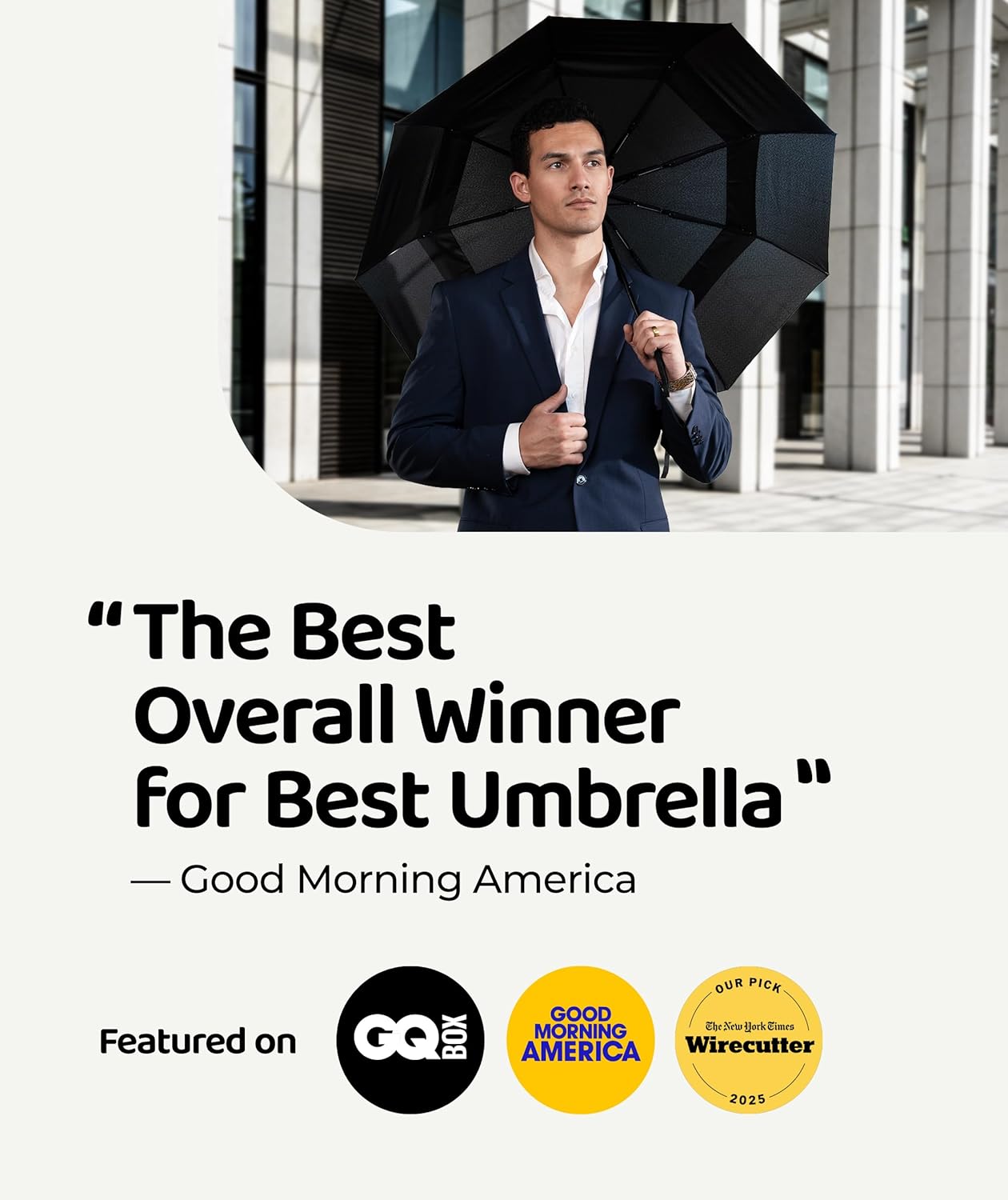 Repel Windproof Travel Umbrella - Compact & Withstands Winds up to 100MPH , Strongest Premium Auto Folding Umbrella for Rain and Sun - Durable, Light & Portable for Women & Men , Fits Backpack & Cars