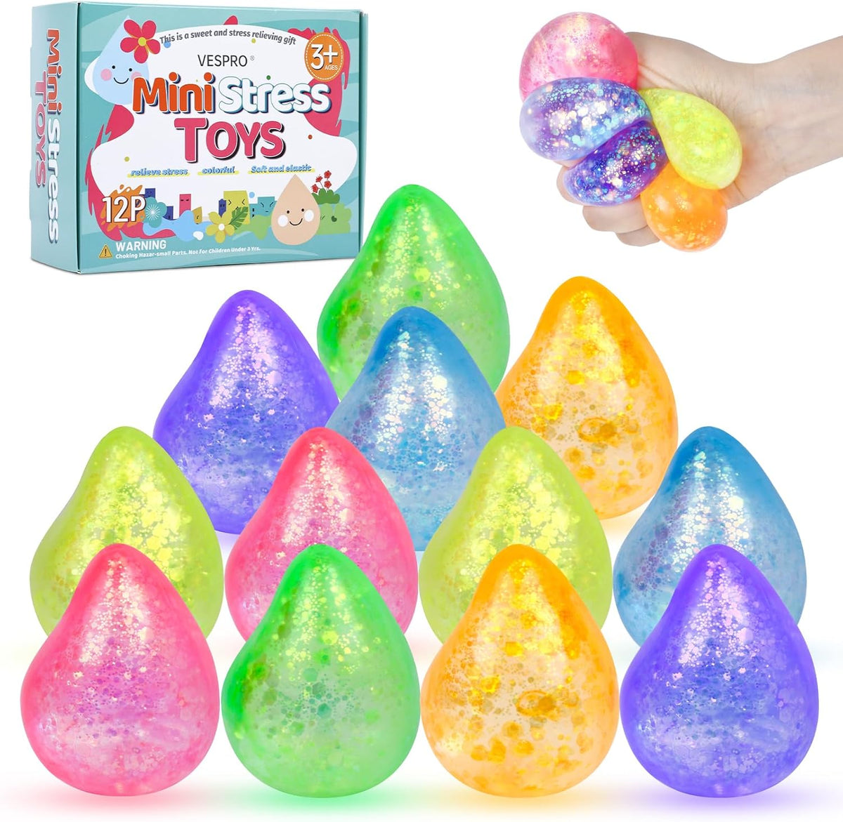 8 Pack Animal Squishy Fidget Toys, Cute Squishies Toys for Kids Adults