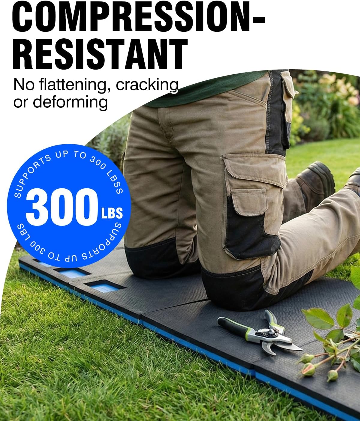 Mechanic Mat, Foldable Mechanic Kneeling Pad with Tray, 47.2"x15.7"x1.1"