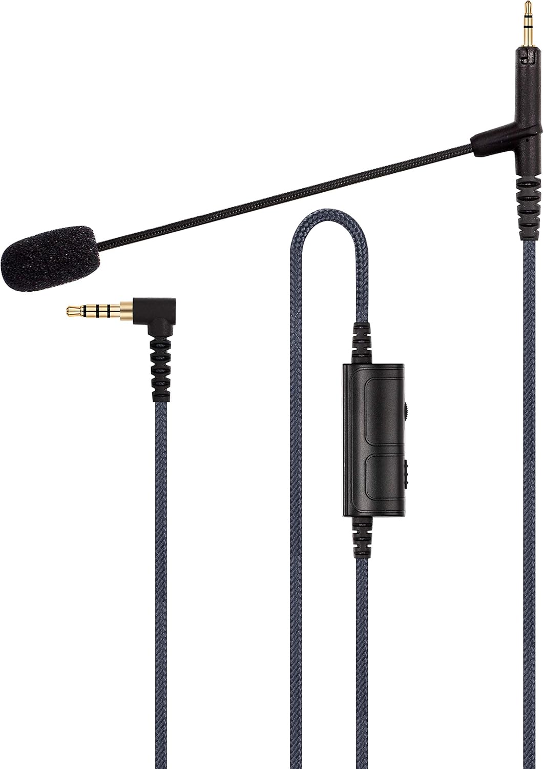 Cable Boom Microphone - Volume Control for PlayStation PS4 or Xbox One Controller, PC, Tablet ,Laptop, Smartphone - Boompro Gaming Mic compatible with V-Moda or Most Other 3.5mm Jack Headphone 150CM