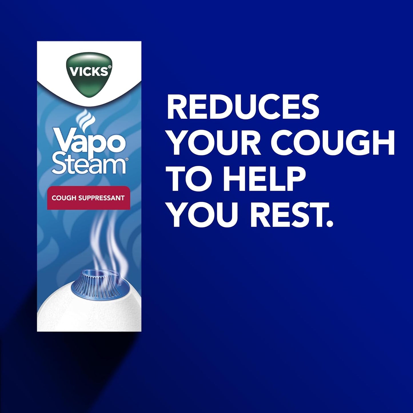 Vicks Warm Steam Vaporizer & Humidifier 1.5 Gallon Tank for Small and Medium Rooms, Night Light, Works with VapoPads and VapoSteam