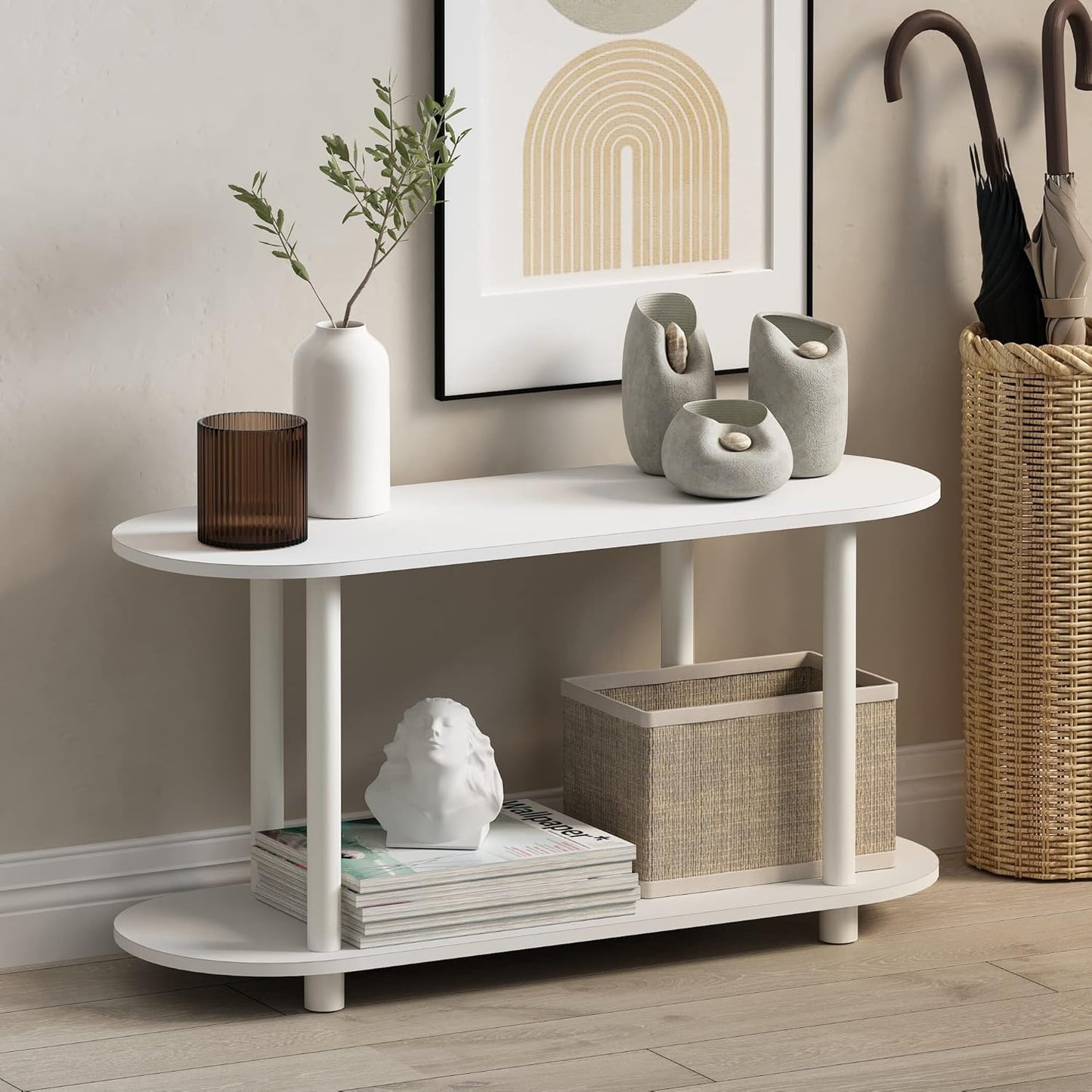 Furinno TURN-N-TUBE Storage Shelves, 3-Tier Book Shelf, Corner Shelf, Toolless Open Shelves, for Organization and Storage, Living Room, Garage, Home Office, Espresso