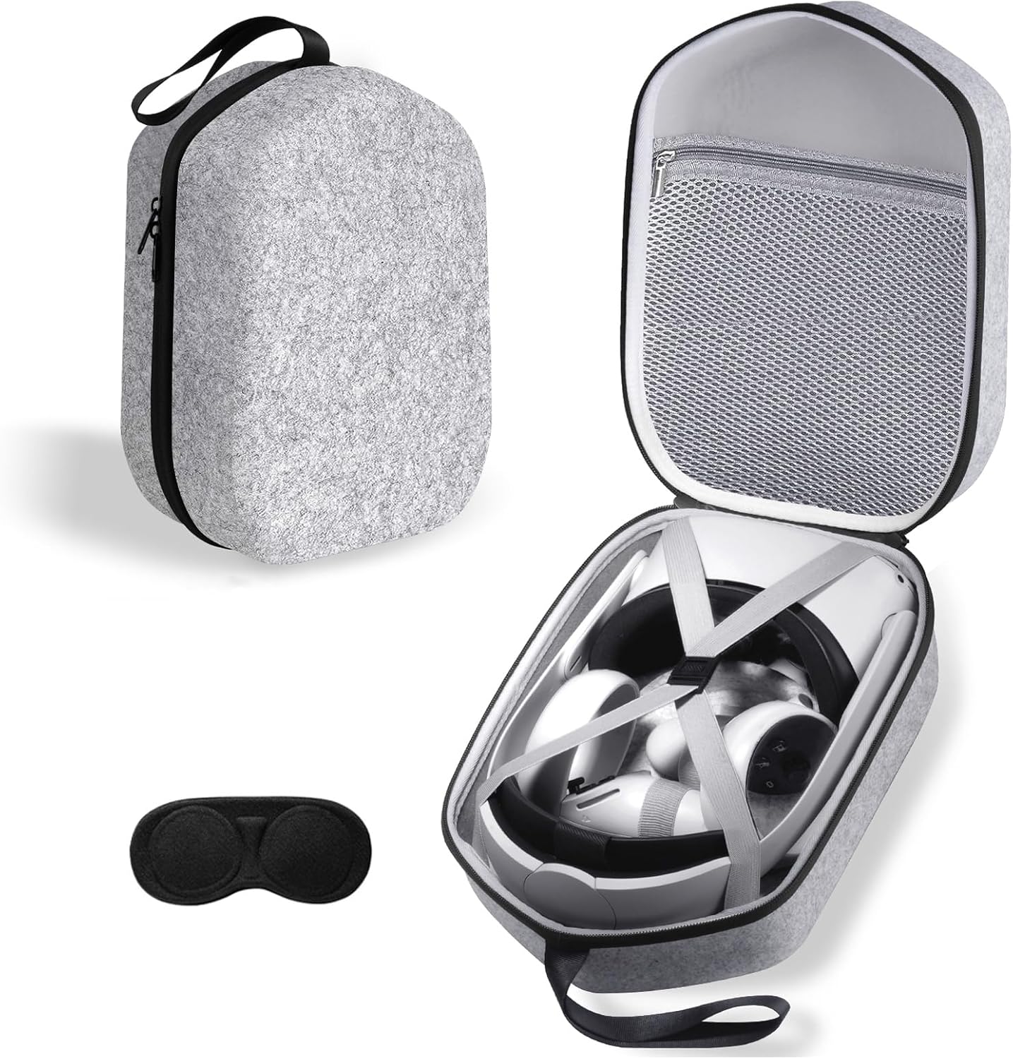 sarlar Hard Carrying Case Compatible with Meta Quest 3S/Quest 3/Oculus Quest 2/Vision Pro Official Original/Elite Strap VR Headset and Controller Accessories, Suitable for Travel and Home Storage