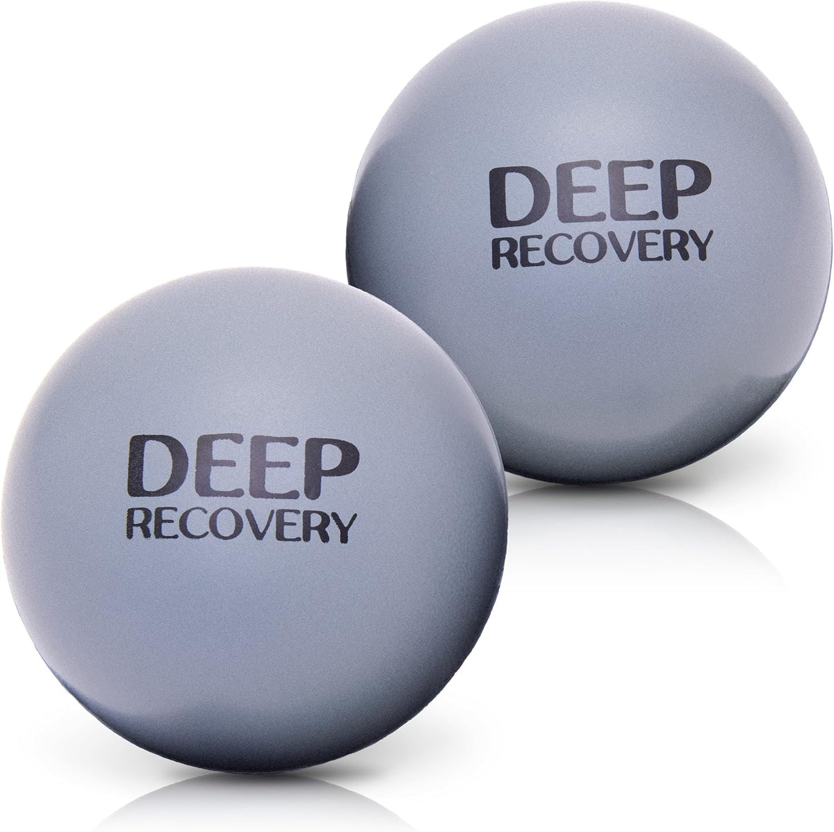 Deep Recovery Sport Yoga Deep Tissue Massage Ball Set, Extra Firm – Lacrosse Ball Size (2.5in) Myofascial Release Balls for Feet, Back, Neck, Legs, & Arms – Trigger Point & Mobility Therapy (2-Pack)