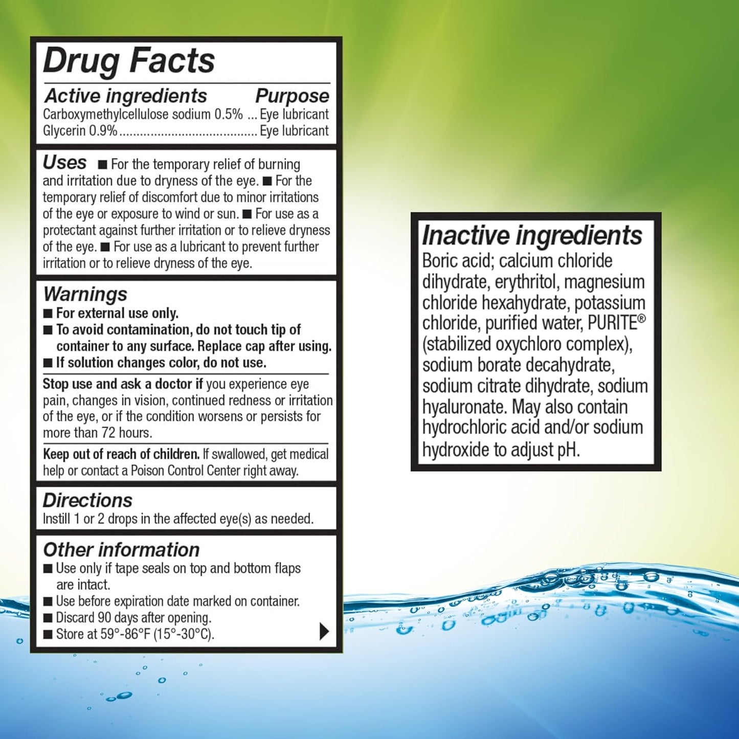 Refresh Relieva Lubricant Eye Drops For Dry Eyes, 0.33 Fl Oz Sterile
