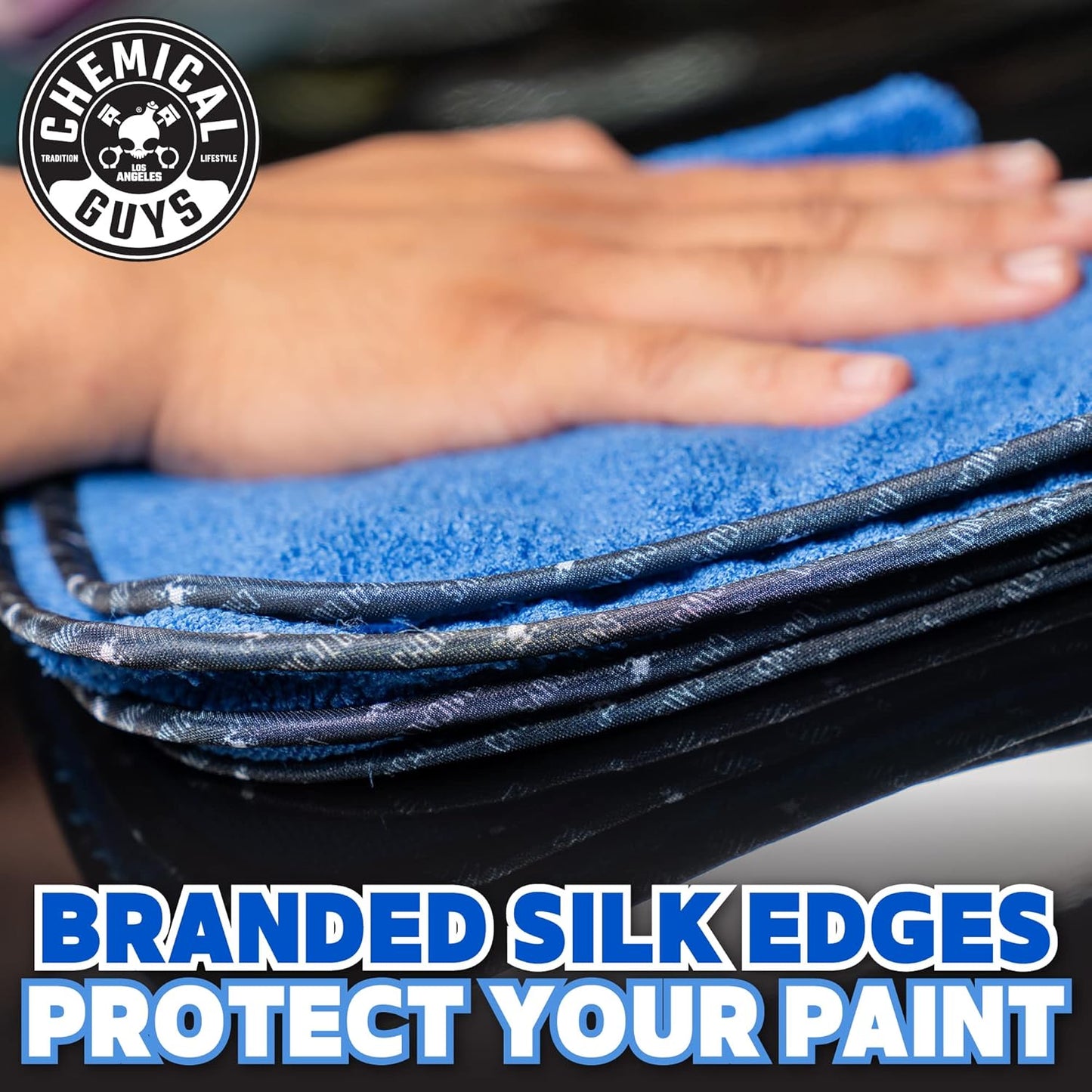 Chemical Guys Professional Grade Premium Microfiber Towels for Cars, Blue, 16" x 16", Ultra-Soft and Scratch-Free Car Detailing Cloths for Trucks, Motorcycles, and More - 12 Pack
