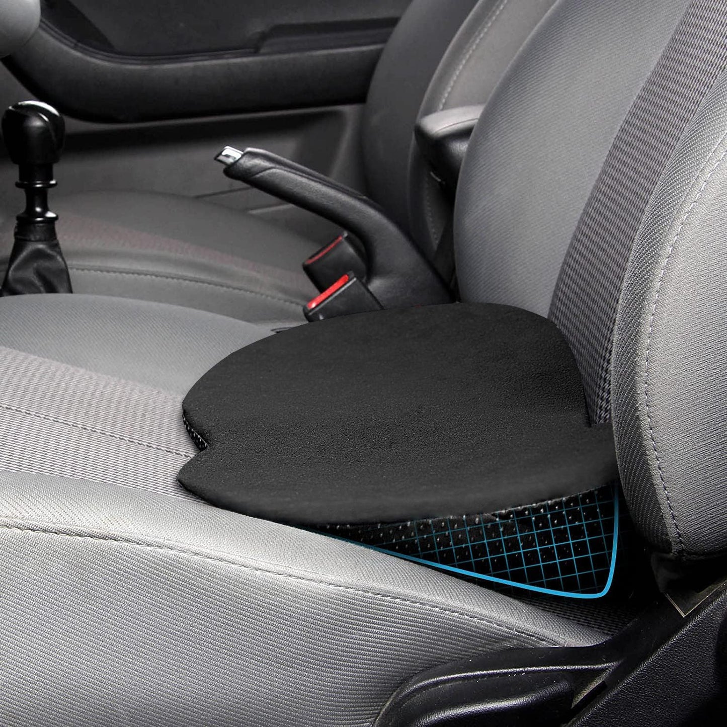 Livtribe Car Seat Cushion - Memory Foam Car Seat Pad - Sciatica & Lower Back Pain Relief - Car Seat Cushions for Driving - Road Trip Essentials for Drivers(Beige)