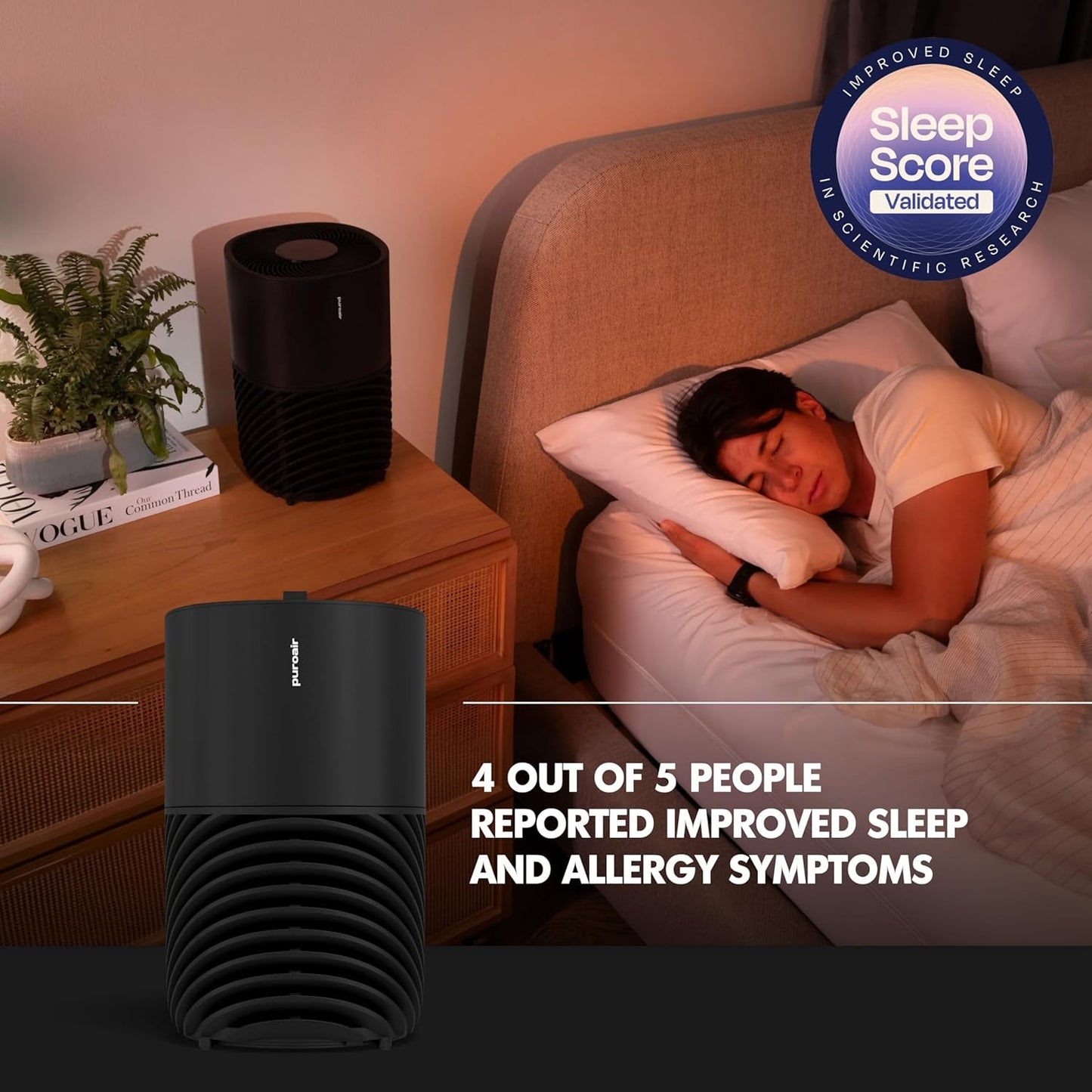 PuroAir 130i Smart Air Purifiers for Home Pets Allergies - HEPA + CarbonTech Filter up to 500X Stronger - Cleans Air Fast - Quiet Sleep Mode, Small Room Air Purifiers for Bedroom, Baby, Office, Dorm