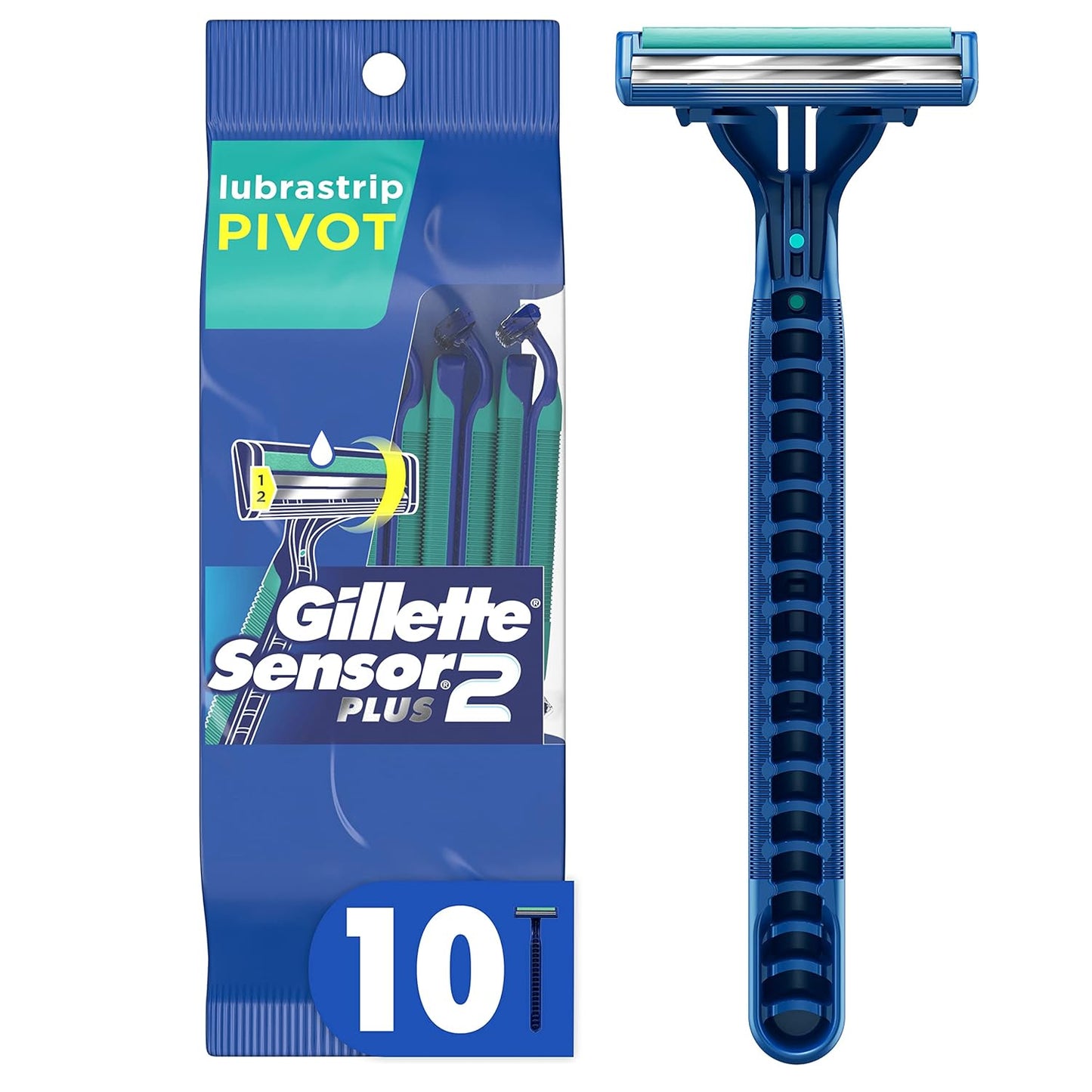 Sensor2 Plus Pivot Men's Disposable Razor, 21 Razors