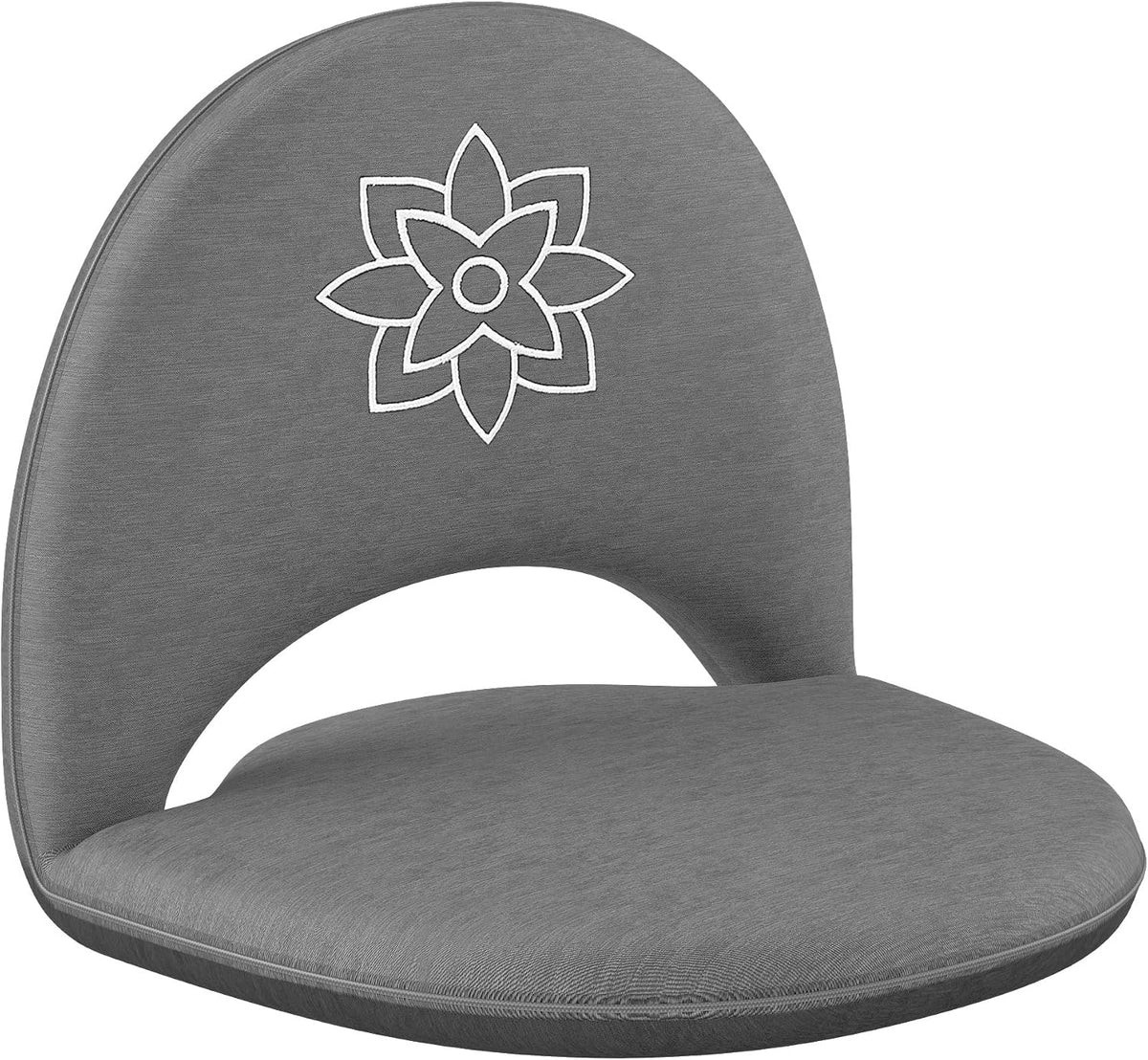 Mindful Modern Meditation Chair | Adjustable Floor Chair with Back Support | Padded Floor Seat for Posture Support and Comfort | Portable Folds Flat for Storage | Indoor/Outdoor Use | Classic White