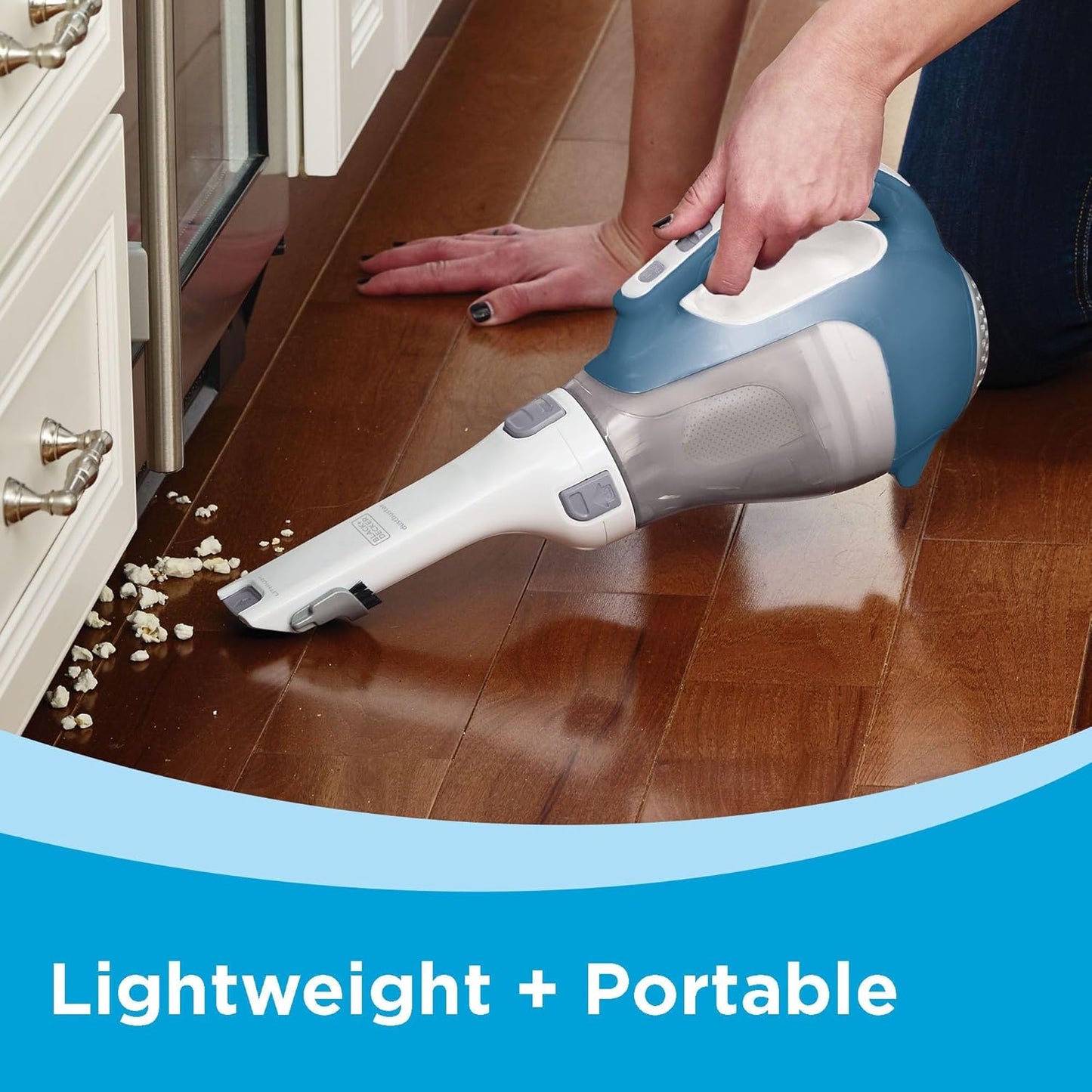BLACK+DECKER dustbuster AdvancedClean Handheld Vacuum Cordless, Compact Home and Car Vacuum with Crevice Tool, Rotating Nozzle and Charging Station, Large Dust Bowl (CHV1410L)