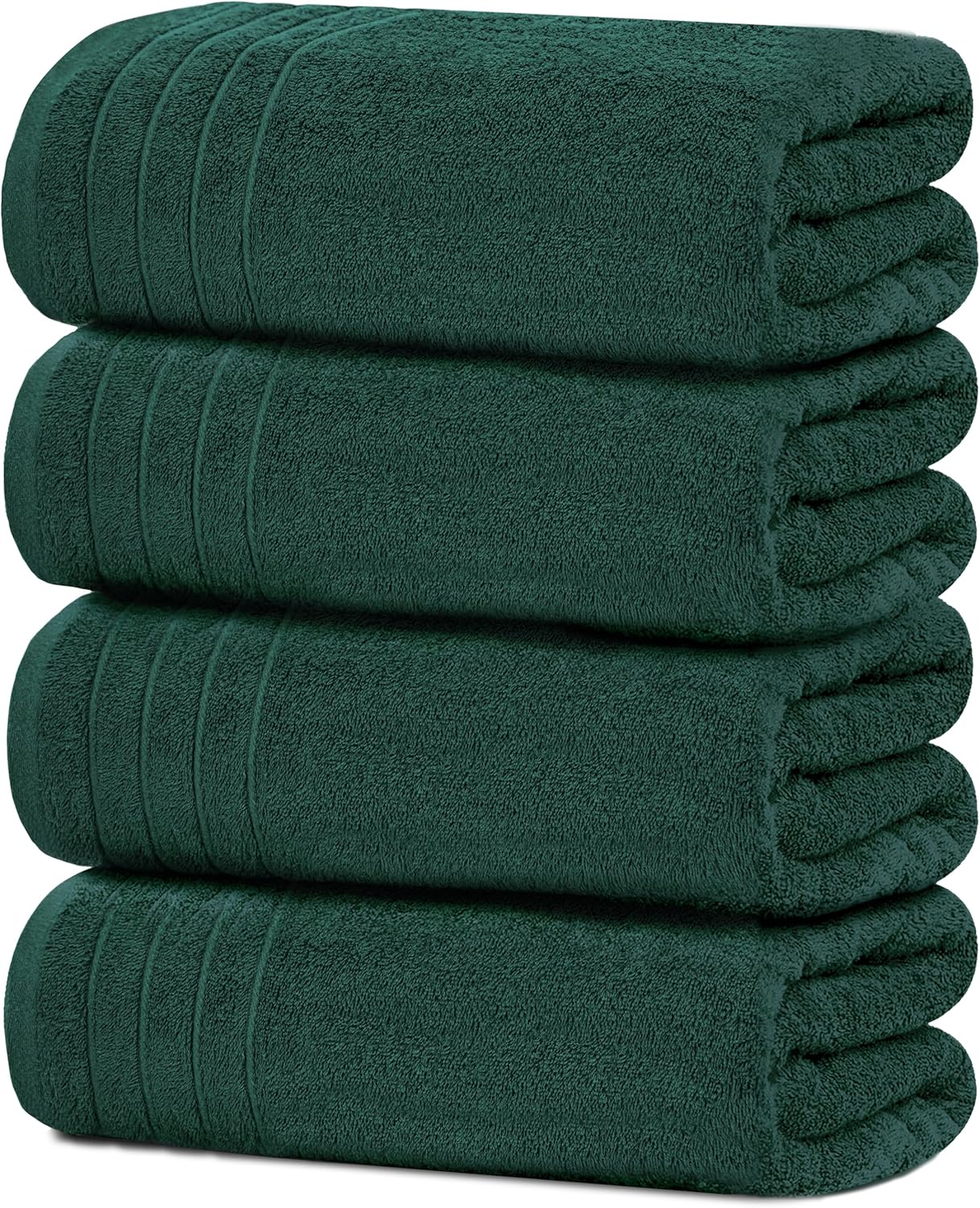 Tens Towels Pack of 4 Extra Large Bath Towels 30 x 60 Inches, 100% Cotton, Larger & Lighter Weight, Quicker to Dry, Super Soft and Absorbent, Perfect for Bathroom, Black