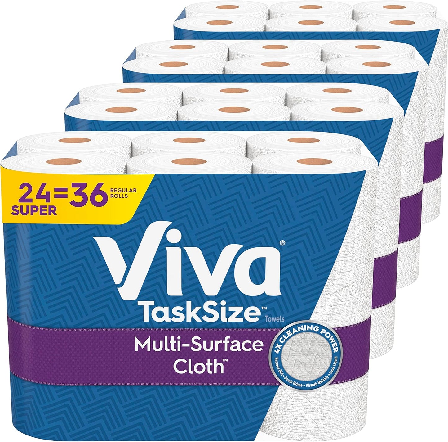 Viva Multi-Surface Cloth Paper Towels, Choose-A-Sheet Size, 12 Super Rolls, 81 Sheets per Roll (Packaging May Vary)