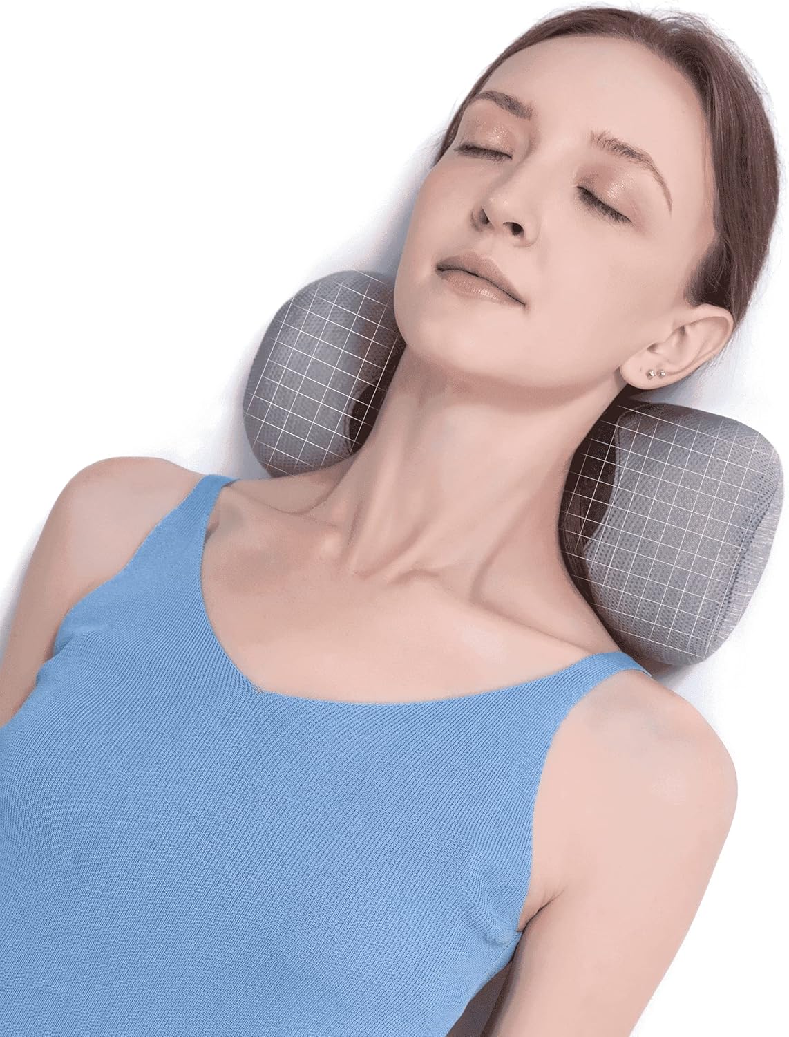 Bespilow Small Neck Roll Pillow,Say Goodbye to Neck Pain, Cervical Memory Foam Pillow for Tension Muscle Relief, Contour Support, Shoulder Pain Relaxer with Breathable Pillowcase, Odorless