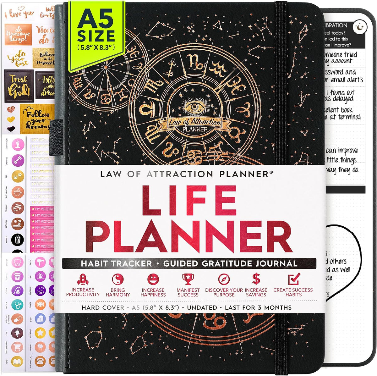 Freedom Mastery Daily Journal of Gratitude, Productivity & Habit Tracker