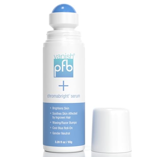 PFB Vanish Chromabright Razor Bump Stopper (3.28 oz) – After Shave Soothing Solution, Razor Burn & Ingrown Hair Treatment, Relieve & Softens Skin, Dark Spots Remover for Face, Body & Intimate Areas