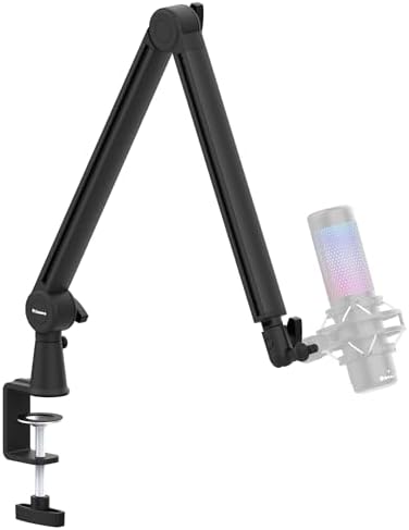 Mic Arm, Premium Microphone Boom Arm with Cable Management, 360°Rotatable Boom Arm, Mic Boom Arm for Streaming, Gaming, Podcasts, Home Office, Recording