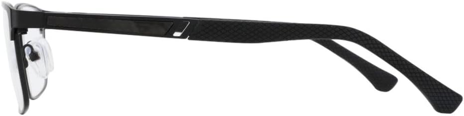 ZENOTTIC Blue Light Reading Glasses for Men Computer Readers Trendy Square Metal Frame Anti Glare