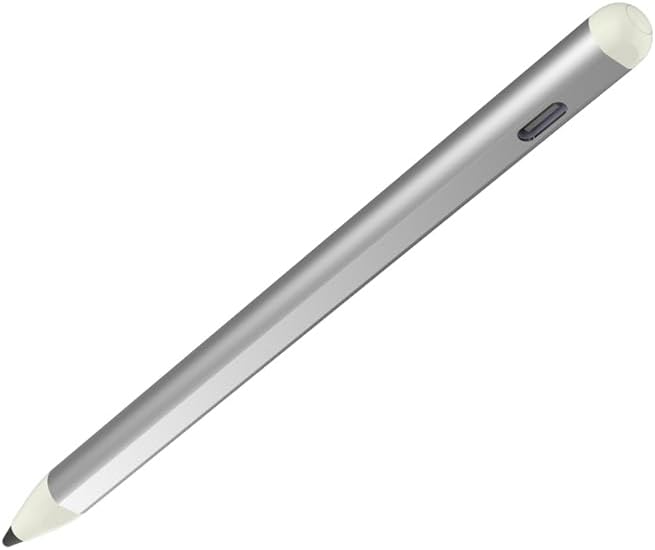 Active Stylus Pen for Touch Screens, Universal Fine Point for iPad, iPhone, Android, and Other Tablets – Precise Writing/Drawing, Sensitivity Wake-Up Button, 2 Free Pen Tips.
