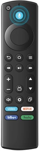 ORQRQO Replacement Remote for All Fire Series, TV Stick (HD, 4K, 4K Max, Lite), TV Cube and Omni, Insignia, Toshiba, Smart TVs, with Voice Control