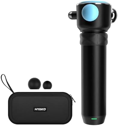 HYAKO Pro R1 Therapy Massager - Handheld Deep Tissue Vibration Massager for Full Body Pain Relief & Fascial limitation & Treats Sensitive Areas | Pressure Point Massage Tool (Upgraded)-Blue