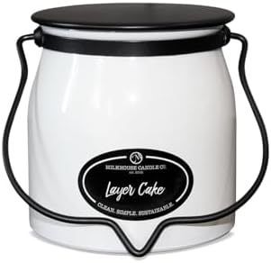 Milkhouse Layer Cake Scented Soy Candle, 16 oz Butter Jar, 65+ Hr Burn