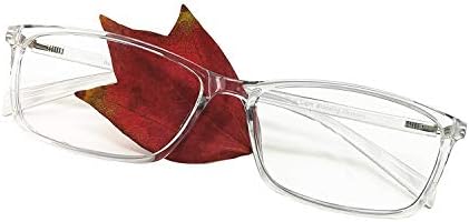 Reading Glasses 1.75 Blue Light Blocking Reader Gaming Screen Digital Eyeglasses Anti Glare Eye Strain Transparent Lens UV Light Weight for Women Men