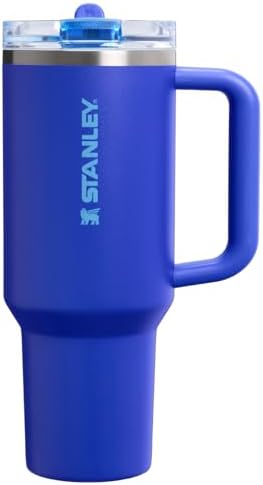 STANLEY Quencher ProTour Flip Straw Tumbler with Leakproof Lid 40 oz | Built-In Straw & Handle | Cupholder Compatible for Travel | Insulated Stainless Steel Cup | BPA-Free | Cobalt