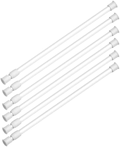 RV & Camper Adjustable Tension Rods 12"-19.5" - Essential Organizer Bars for Travel Trailers, Campers, and RVs Kitchens and Closets Must-Have, 6 Pack