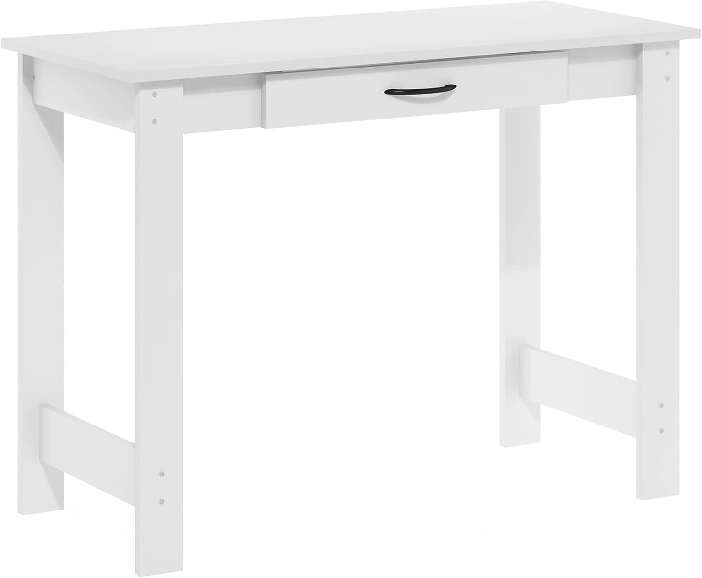 Furinno Jaya Writing Desk with Drawer, White
