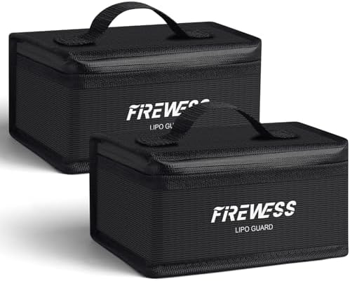2 Pack Lipo Safe Bag Fireproof, lithium battery bag fireproof and Explosionproof, Lipo Battery Storage Guard Safe Pouch for Charge and Storage