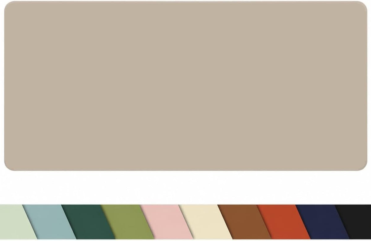 Non-Slip Desk mat,PULeather Desk Pad Protector, Office Desk Mat, Large Mouse Pad,Desk Blotter, Laptop Desk Pad, Waterproof Desk Writing Pad for Office and Home (Apricot, 35.4" x 17")