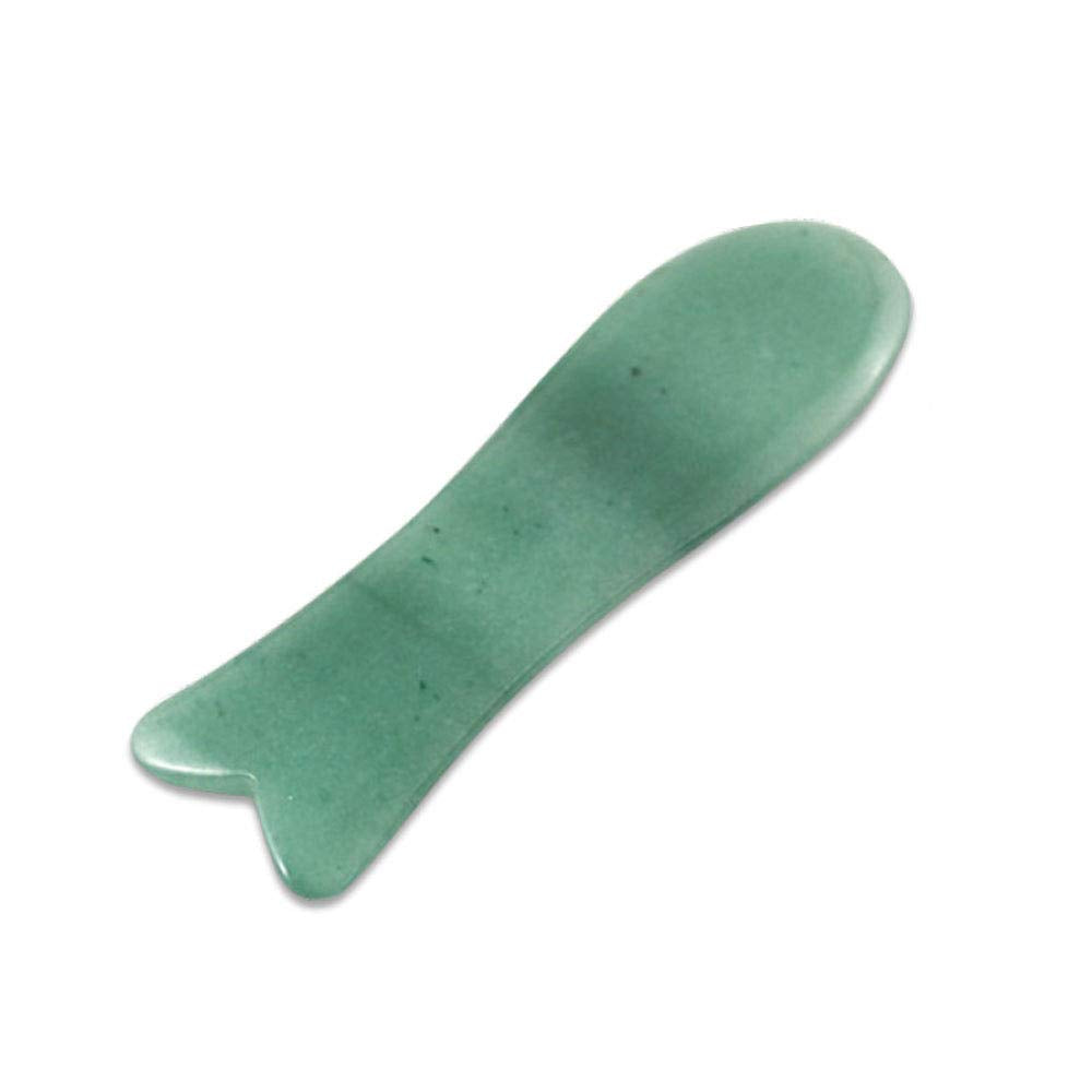 Facial Gua Sha Tool for Chin Massage Tool Natural Jade Stone Gua Sha Board for Face SPA Acupuncture Therapy Trigger Point Treatment