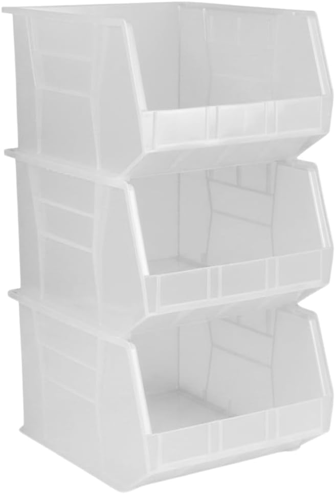 HE HUDSON EXCHANGE 18" x 16.5" x 11" Plastic Stackable Storage Bin, Clear