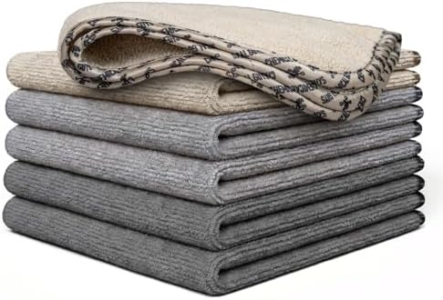 Chemical Guys AllSwipe Multi-Purpose Microfiber Towels for Cars, Microfiber Cleaning Cloth Multi Color Drying Towels Car Detailing for Wash Interior and Glass, 14 x 12 Inch - 6 Pack